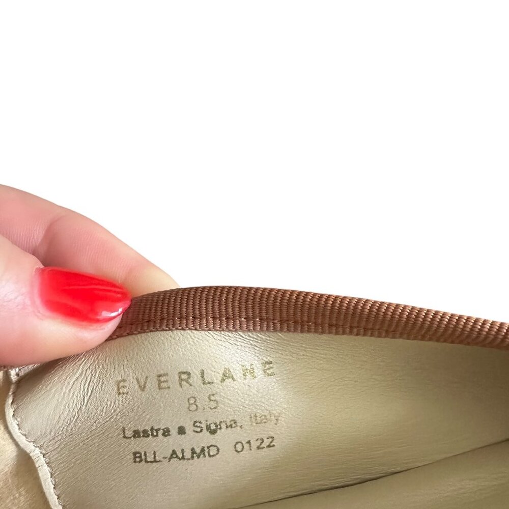 Everlane Women's Tan Leather Ballet Flats - Picture 4 of 9